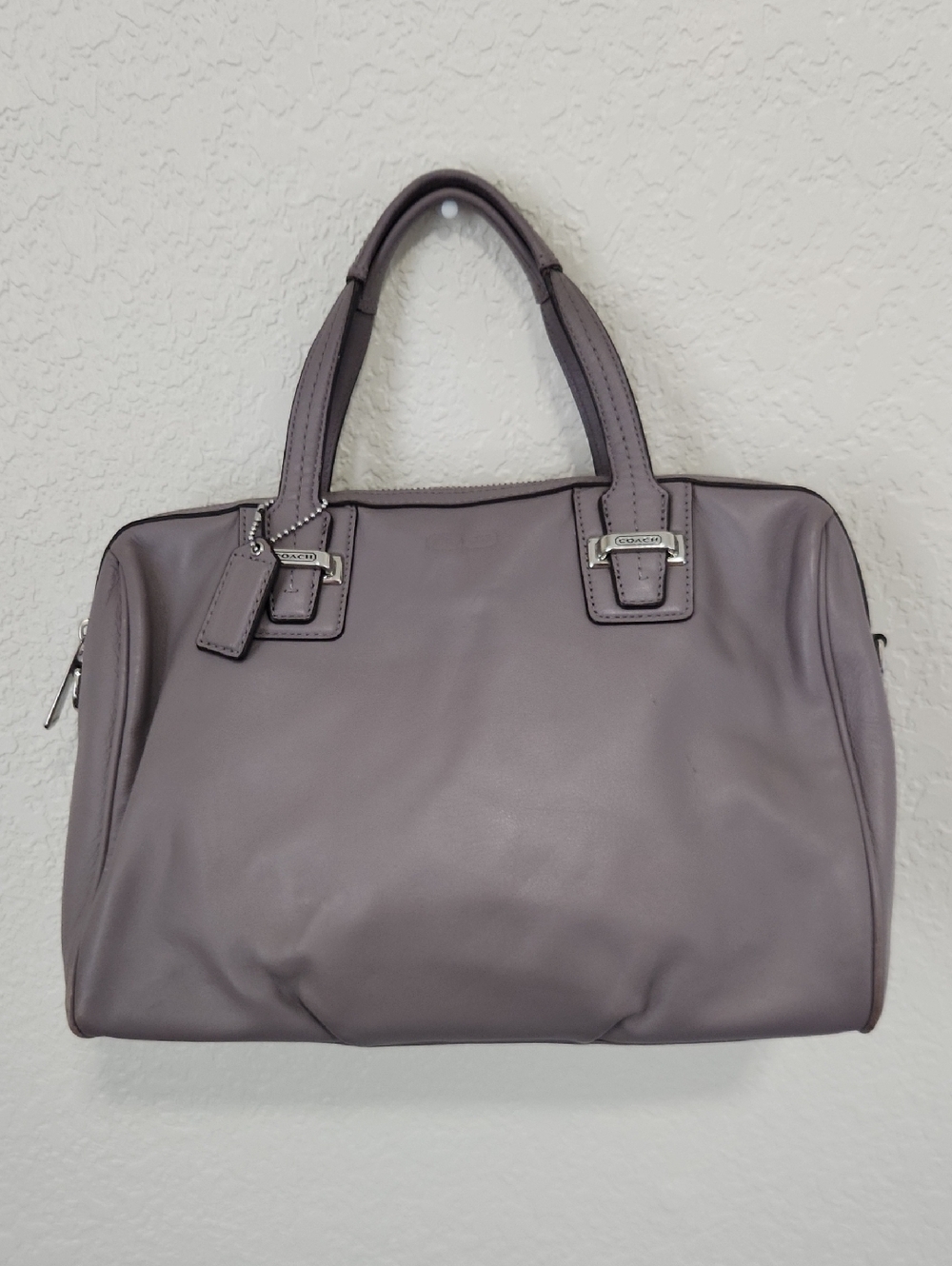 Coach Mauve Leather Satchel Handbag Purple